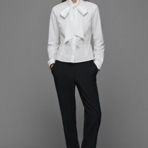 PEPLUM SHIRT WITH TIED DETAIL