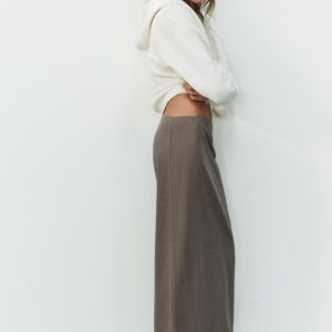 PINSTRIPE MIDI SKIRT