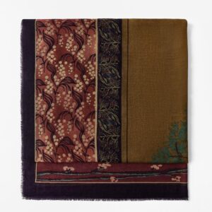 PRINTED WOOL-BLEND SCARF