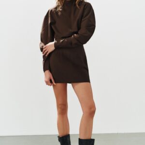 VOLUMINOUS SLEEVE MINI DRESS