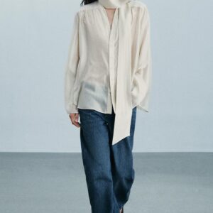 ZW COLLECTION SCARF SHIRT