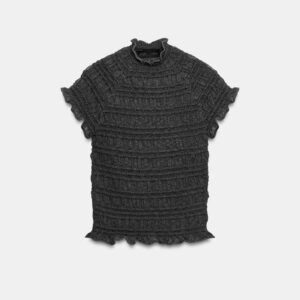 SMOCKED KNIT TOP
