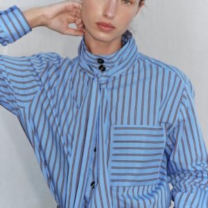 STRIPED SHIRT WITH TIE