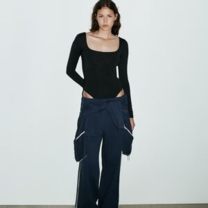 polyamide square neckline bodysuit