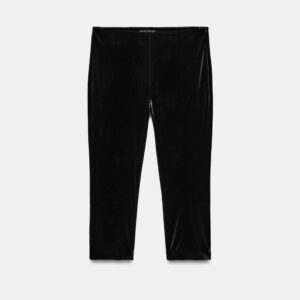 VELVET CAPRI TROUSERS