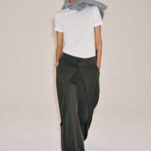 ZW COLLECTION FRONT PLEAT TROUSERS