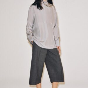 ZW COLLECTION 100% SILK CROSSOVER SHIRT