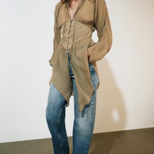 ZW COLLECTION FLOWING LACE SHIRT