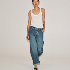 ZW COLLECTION MID-WAIST CUFFED BALLOON JEANS