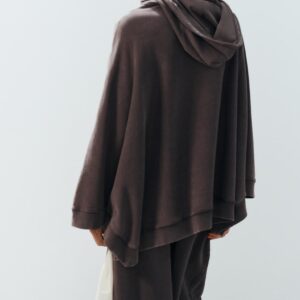 FADED EFFECT CAPE SWEATSHIRT
