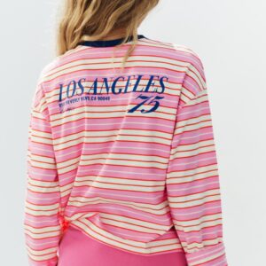 STRIPED TEXT T-SHIRT