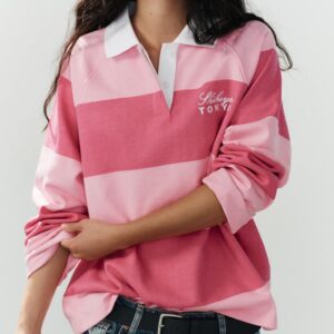 STRIPED EMBROIDERED POLO SHIRT