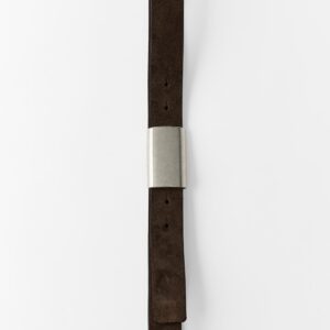 100% SPLIT SUEDE BELT WITH PLATE BUCKLE