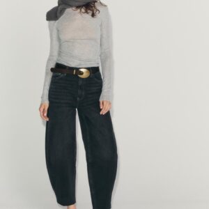 100% LEATHER OVAL BUCKLE BELT