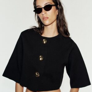 CROPPED KNIT CARDIGAN