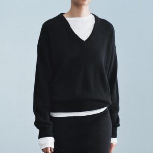 CASHMERE WOOL BLEND JUMPER V-NECK