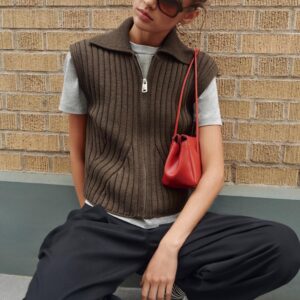 RIB KNIT WAISTCOAT