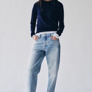 ZW COLLECTION MID-WAIST STRAIGHT-LEG JEANS