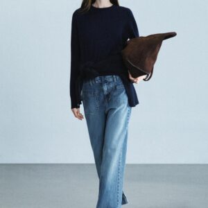 ZW COLLECTION HIGH-WAIST FLARED JEANS WITH POCKETS