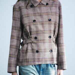 ZW COLLECTION CHECKED BLAZER WITH TABS