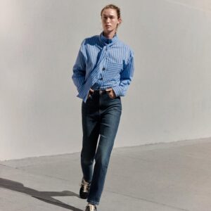 Z1975 HIGH-WAIST MOM FIT JEANS WITH PRESSED CREASE