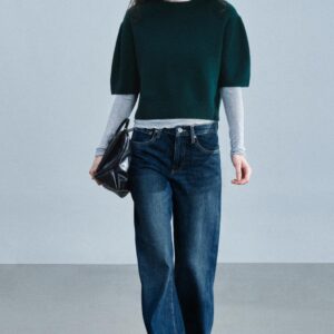 ZW COLLECTION LOW-RISE WIDE-LEG JEANS