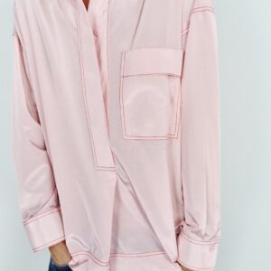 CONTRAST TOPSTITCHING SHIRT