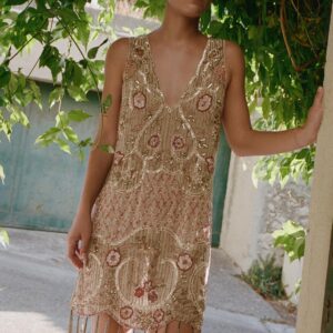 LIMITED EDITION BEADED SEQUINNED FRINGED DRESS