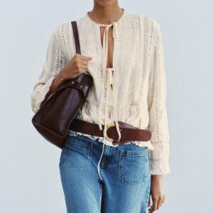 ZW COLLECTION ROMANTIC SHIRT WITH TIE FASTENING