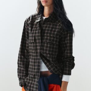OVERSIZE CHECKS POPLIN SHIRT