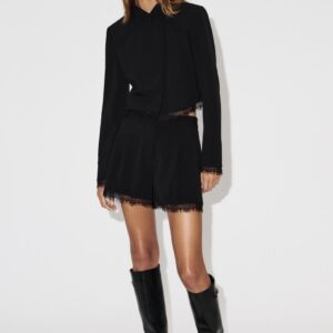 LACE-TRIMMED BERMUDA SHORTS