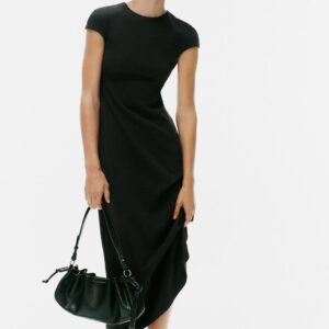 SHORT SLEEVE MIDI DRESS
