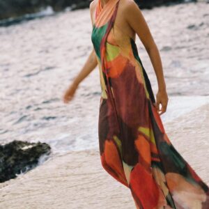 LONG PRINTED DRESS