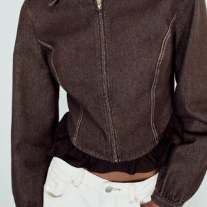 Z1975 DENIM SHIRT WITH CONTRAST HEM