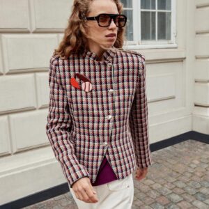 TEXTURED DOUBLE-BREASTED BLAZER