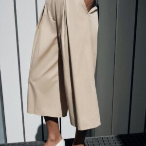CULOTTE TROUSERS WITH BELT