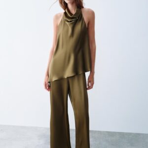 SATIN HALTER JUMPSUIT