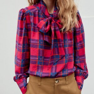 CHECK SHIRT WITH TIED DETAIL