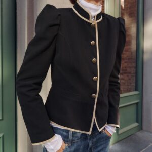 CONTRAST TRIM BLAZER