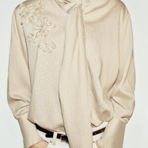 STRIPED SHIRT WITH KNOT