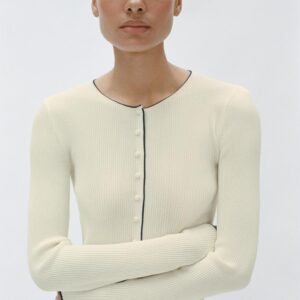 CONTRAST TRIM CARDIGAN