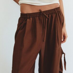 VISCOSE BLEND POCKET BERMUDA SHORTS
