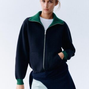 ZIP-UP KNIT CARDIGAN