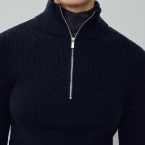 100% WOOL ZIP-UP JUMPER