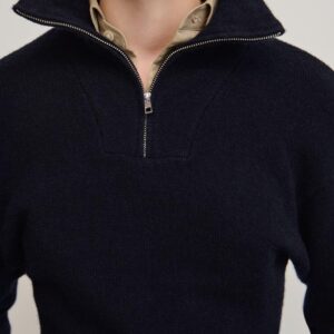 100% WOOL JUMPER WITH ZIPS