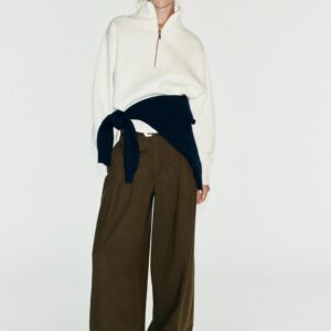 SPLIT SUEDE GATHERED LOAFERS