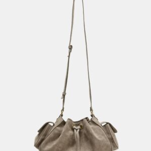 MINI GATHERED LEATHER CROSSBODY BAG