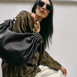 GATHERED SHOULDER BAG
