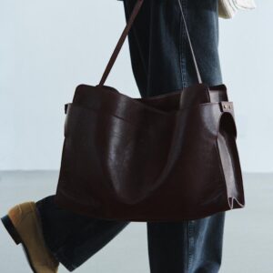 MAXI LEATHER TOTE BAG