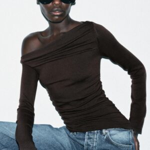 ASYMMETRIC DRAPED TOP